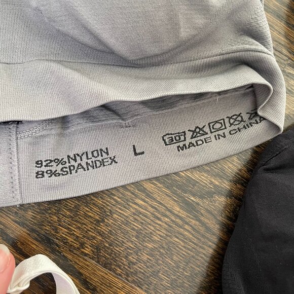 Maternity & Nursing Sports Bra Set of 3 - black, white, and gray - Picture 7 of 14